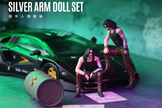 (Pre-Order) (MO223056) Silver Arm Figurine set + Biohazard barrel