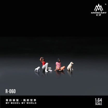 (Pre-Order) (MO223060) Dog Walking Girl figurine set (RESIN)