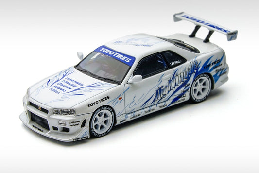 Model car of a Skyline GT-R R34 by  'Timemicro'.