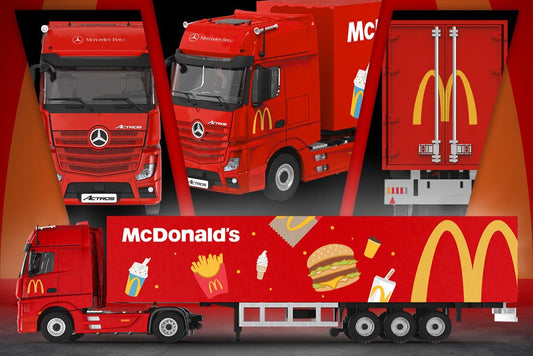 (Pre-Order)(CC646736) Mercedes-Benz Actros container truck (McDonalds livery)