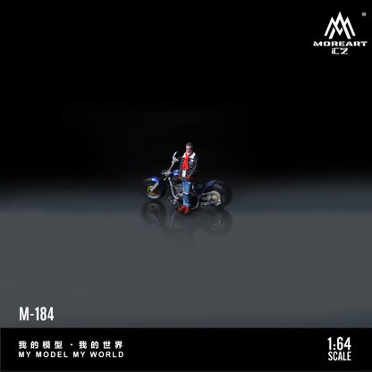 (Pre-Order) (MO222184) Harley Ice Blue Motorcycle with Tough Rider Action Figure