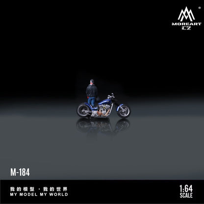 (Pre-Order) (MO222184) Harley Ice Blue Motorcycle with Tough Rider Action Figure