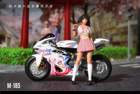 (Pre-Order) (MO222185) Ducati Clown Girl Motorcycle with Figurine