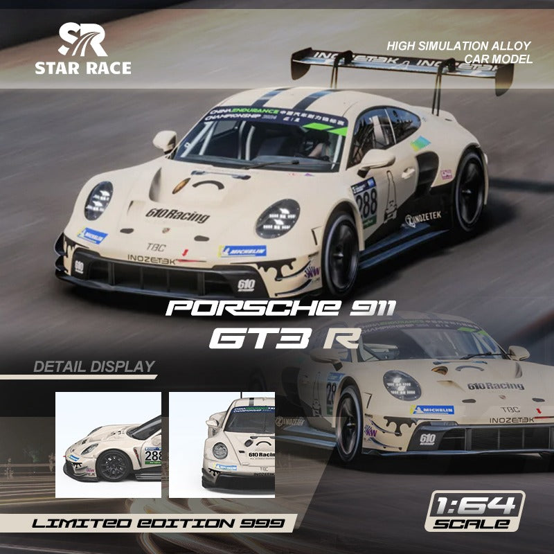 (Pre-Order) (SR64027) Porsche 911 GT3 White Racing Car #288