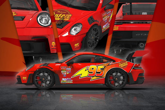 (Pre-Order) (CC644647) Porsche 992 GT3 RS (Lightning McQueen Livery)