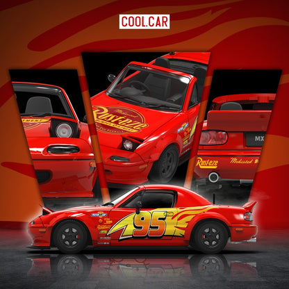 (Pre-Order) (CC646915) Mazda MX5-KT - Lightning McQueen livery