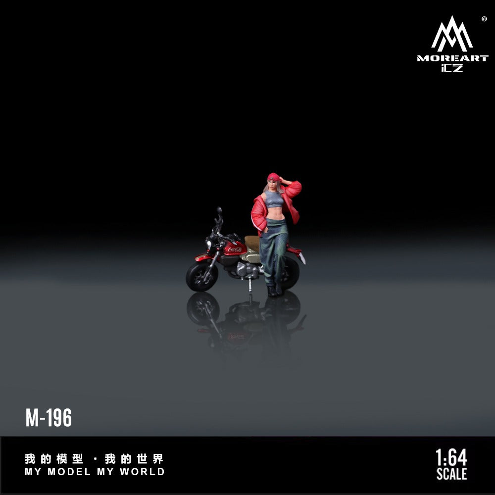 (Pre-Order) (MO222196) Little Monkey 125 Coca-Cola Motorcycle with Resin Figure Model