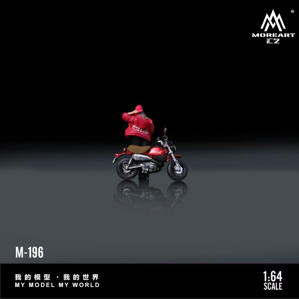 (Pre-Order) (MO222196) Little Monkey 125 Coca-Cola Motorcycle with Resin Figure Model