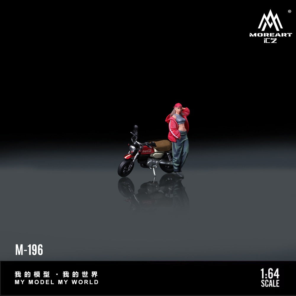 (Pre-Order) (MO222196) Little Monkey 125 Coca-Cola Motorcycle with Resin Figure Model