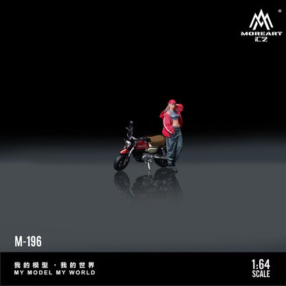 (Pre-Order) (MO222196) Little Monkey 125 Coca-Cola Motorcycle with Resin Figure Model