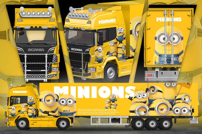 (Pre-Order)(CC644028) Scania Container Truck - Minion Livery
