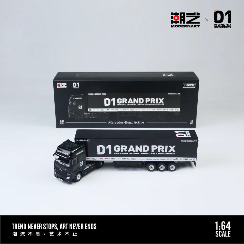 (Pre-Order)(MD646737) Mercedes Actros container truck D1 Black Edge