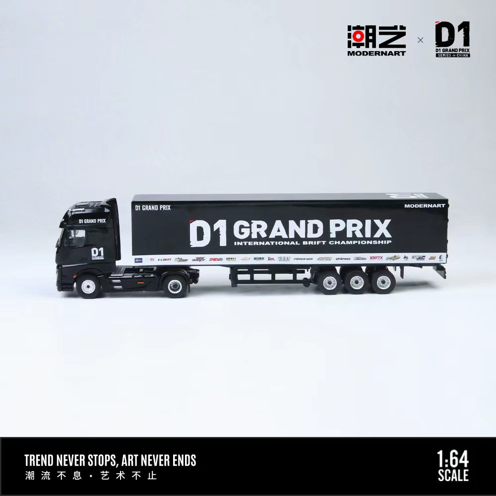 (Pre-Order)(MD646737) Mercedes Actros container truck D1 Black Edge