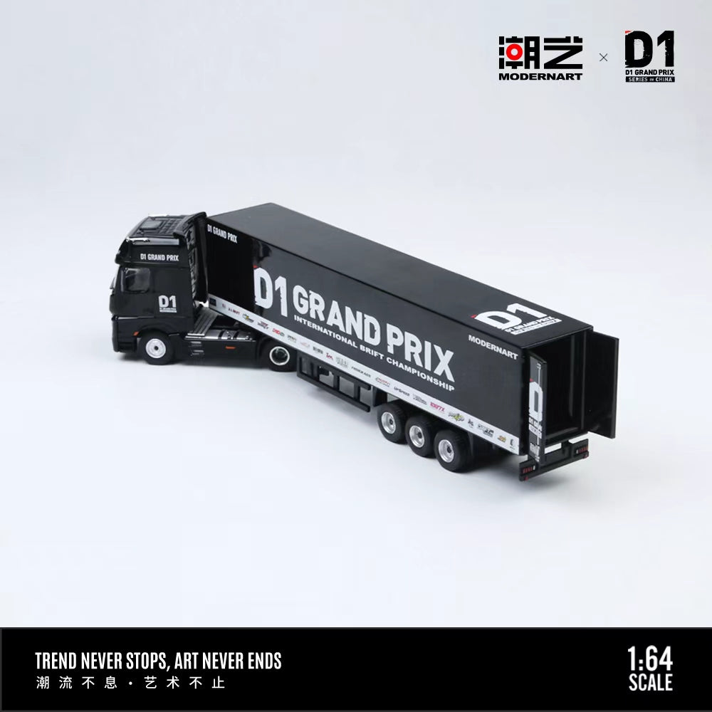 (Pre-Order)(MD646737) Mercedes Actros container truck D1 Black Edge