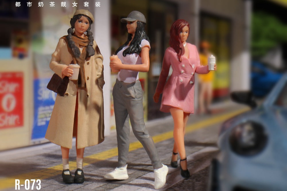 (Pre-Order) (MO223073) Urban Beautiful Girl Set Realistic Resin Models