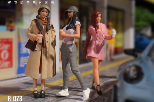 (Pre-Order) (MO223073) Urban Beautiful Girl Set Realistic Resin Models
