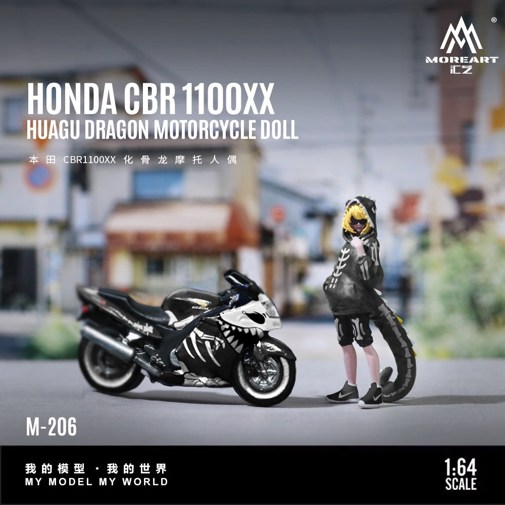 (Pre-Order) (MO222206) Honda CBR1100XX Robo Dragon Motorcycle with Figurine
