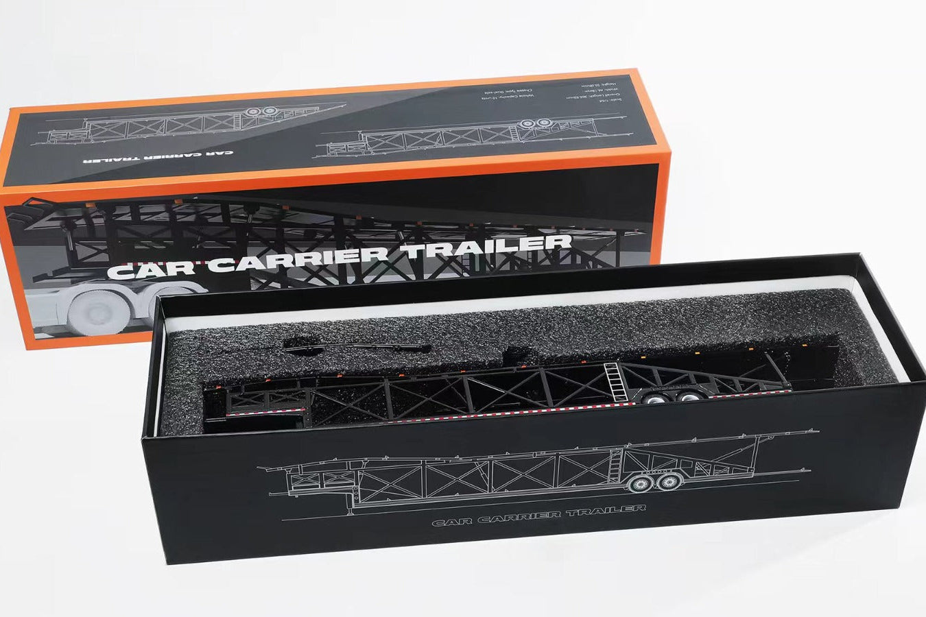 (Pre-Order) (KS-120-586) Car Carrier Trailer (Black)