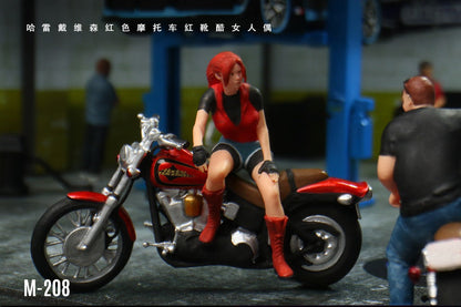 (Pre-Order) (MO222208) Harley-Davidson Red Motorcycle with figurine