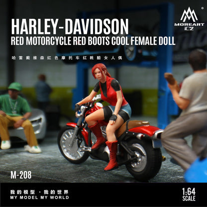 (Pre-Order) (MO222208) Harley-Davidson Red Motorcycle with figurine