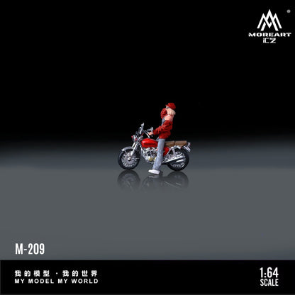 (Pre-Order) (MO222209) Honda CB750FOUR with Red-Shirt Fedora Figure Resin Model