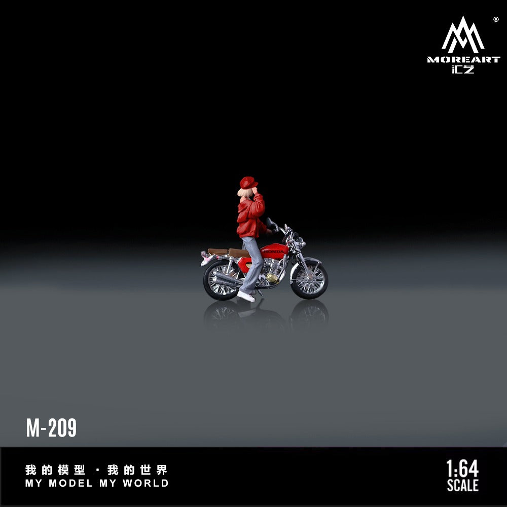 (Pre-Order) (MO222209) Honda CB750FOUR with Red-Shirt Fedora Figure Resin Model