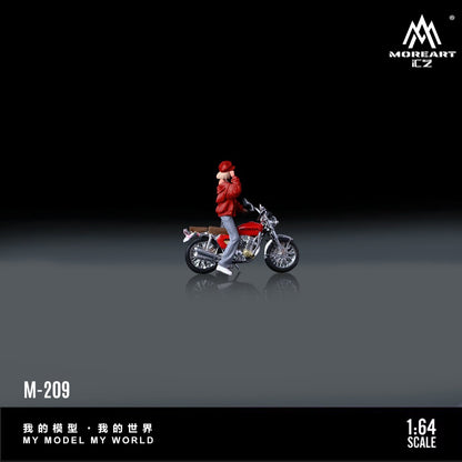 (Pre-Order) (MO222209) Honda CB750FOUR with Red-Shirt Fedora Figure Resin Model