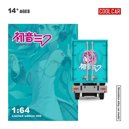 (Pre-Order)(CC646748) Mercedes-Benz Actros container truck (Hatsune Miku Livery)