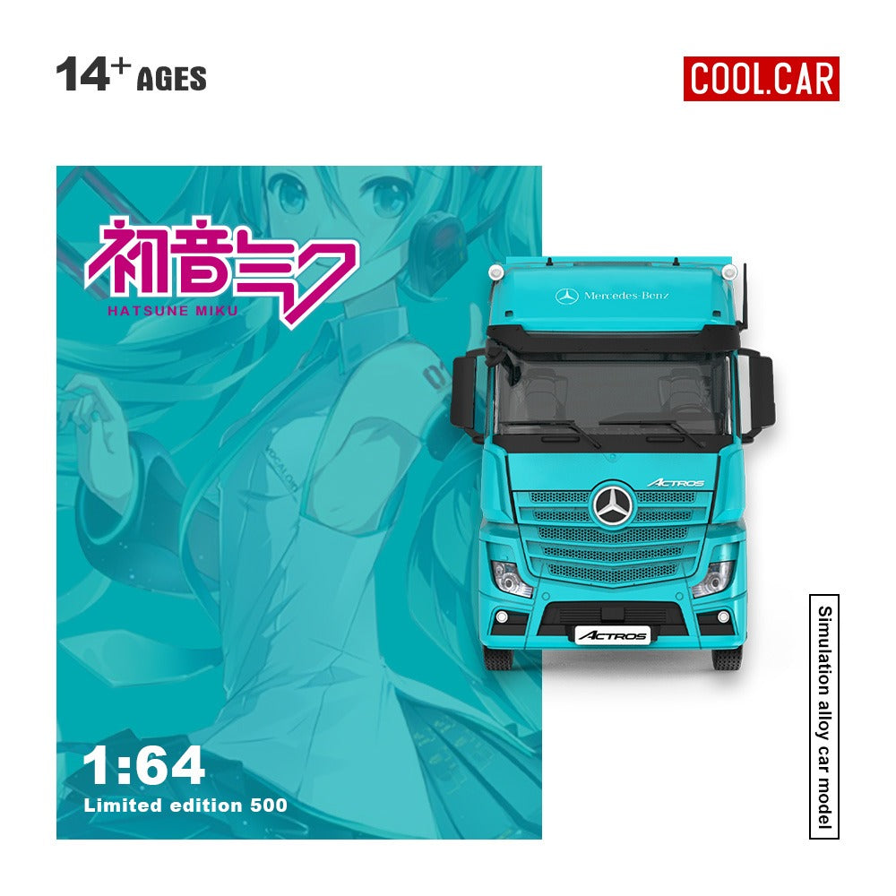 (Pre-Order)(CC646748) Mercedes-Benz Actros container truck (Hatsune Miku Livery)