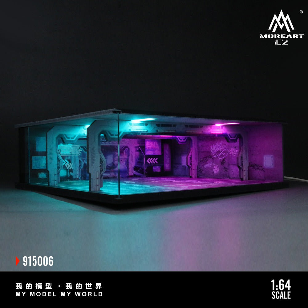 (MO915006) Underground Parking Garage Series Lighted Assembly Scene Model