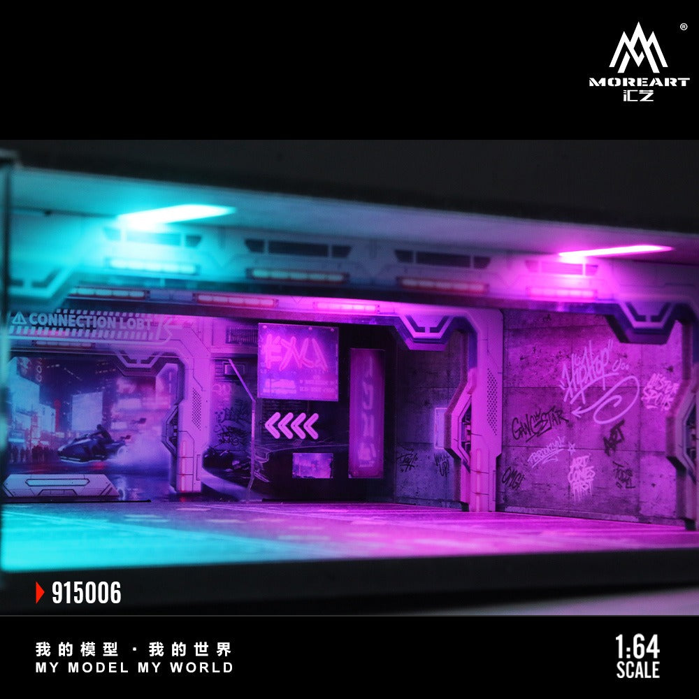 (MO915006) Underground Parking Garage Series Lighted Assembly Scene Model