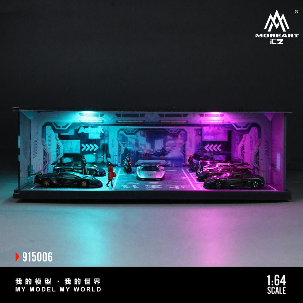 (MO915006) Underground Parking Garage Series Lighted Assembly Scene Model
