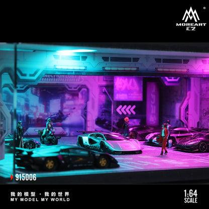 (MO915006) Underground Parking Garage Series Lighted Assembly Scene Model