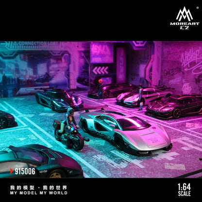 (MO915006) Underground Parking Garage Series Lighted Assembly Scene Model