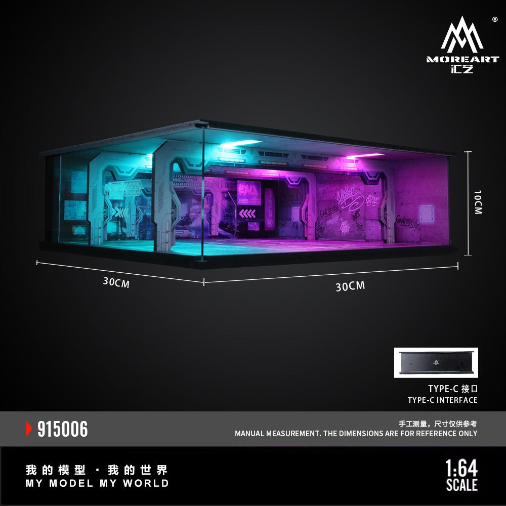 (MO915006) Underground Parking Garage Series Lighted Assembly Scene Model