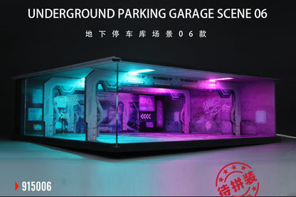 (MO915006) Underground Parking Garage Series Lighted Assembly Scene Model