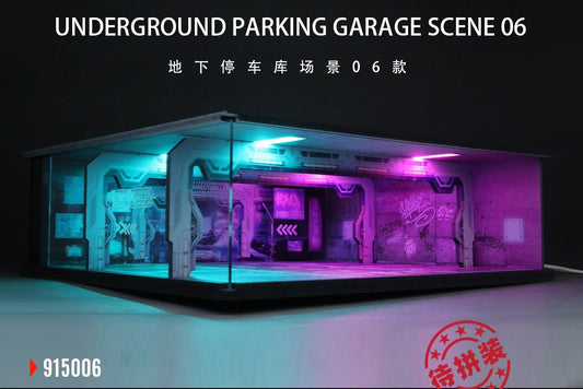 (MO915006) Underground Parking Garage Series Lighted Assembly Scene Model