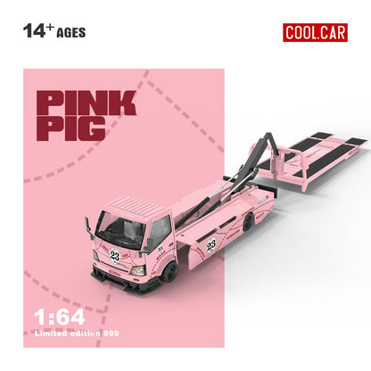 (Pre-Order)(CC647223) H300 Flatbed Transport Trailer - Pink Pig Livery