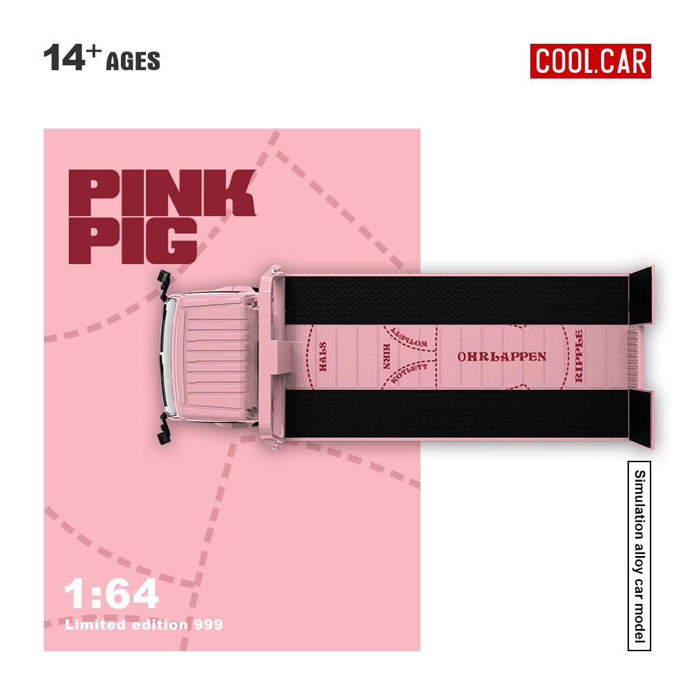 (Pre-Order)(CC647223) H300 Flatbed Transport Trailer - Pink Pig Livery