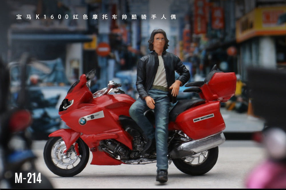 (Pre-Order) (MO222214) BMW K1600 Red Motorcycle Cool Rider Figurine Resin Model