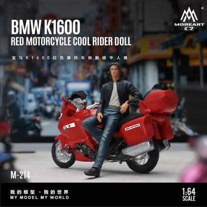 (Pre-Order) (MO222214) BMW K1600 Red Motorcycle Cool Rider Figurine Resin Model