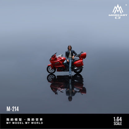 (Pre-Order) (MO222214) BMW K1600 Red Motorcycle Cool Rider Figurine Resin Model