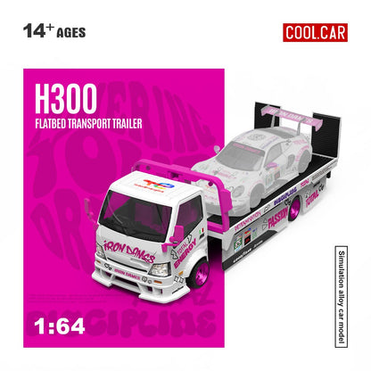 (Pre-Order)(CC647230) H300 Flatbed Transport Trailer - Iron Dames Livery