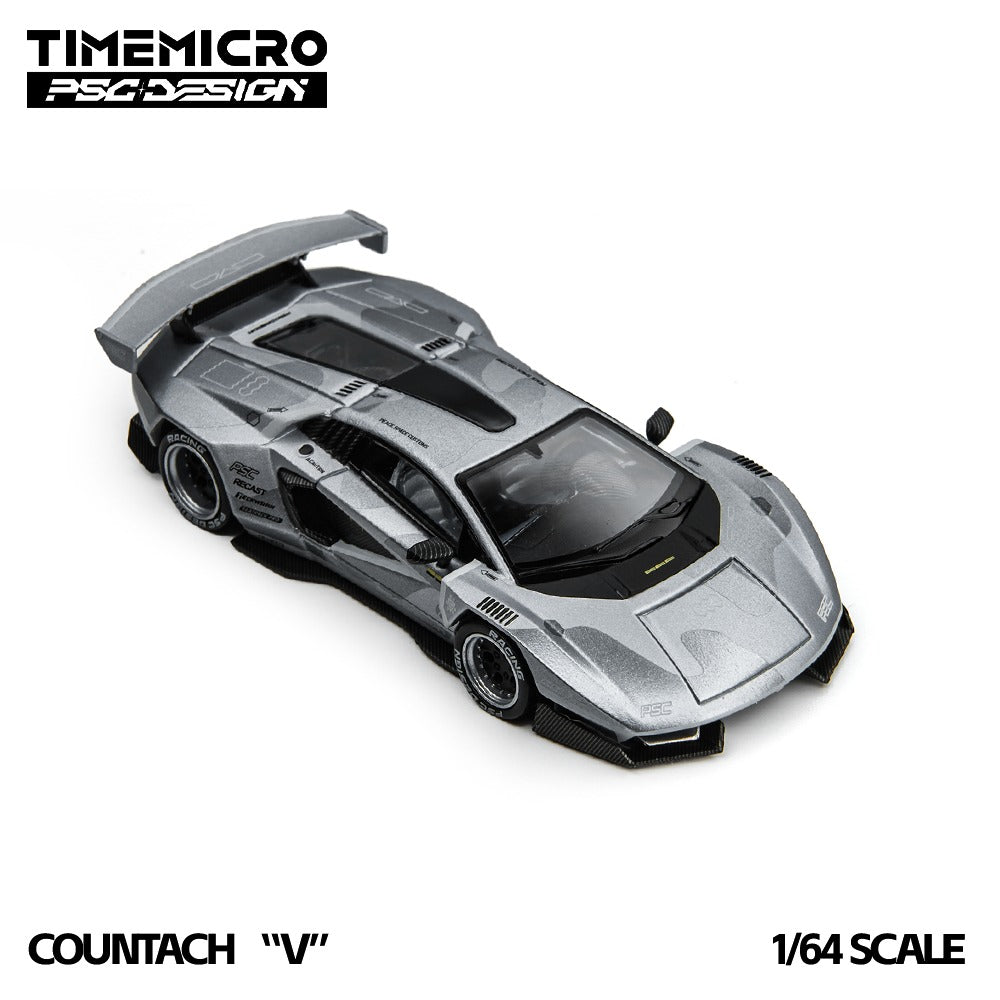 (Pre-Order)(TM647708-D) TimeMicro × PSC DESIGN - Countach "V" Fighter Jet Gray
