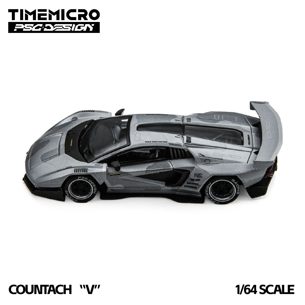 (Pre-Order)(TM647708-D) TimeMicro × PSC DESIGN - Countach "V" Fighter Jet Gray