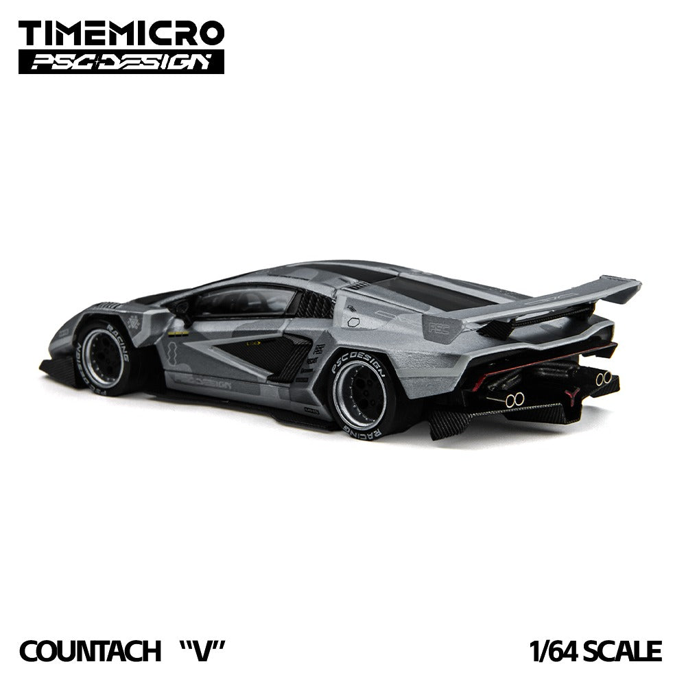 (Pre-Order)(TM647708-D) TimeMicro × PSC DESIGN - Countach "V" Fighter Jet Gray