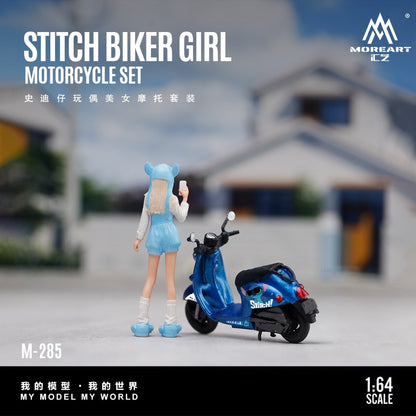 (Pre-Order)(MO222285) Stitch Biker Girl - Motorcycle Set