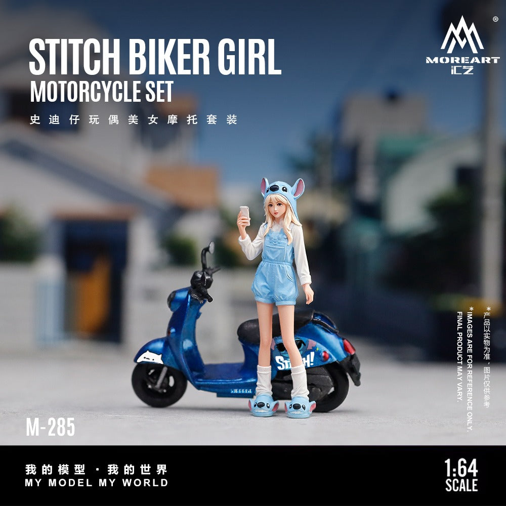 (Pre-Order)(MO222285) Stitch Biker Girl - Motorcycle Set