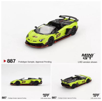 (MGT00887) Lamborghini Aventador SVJ 63 Roadster Verde Shock - Box Variant