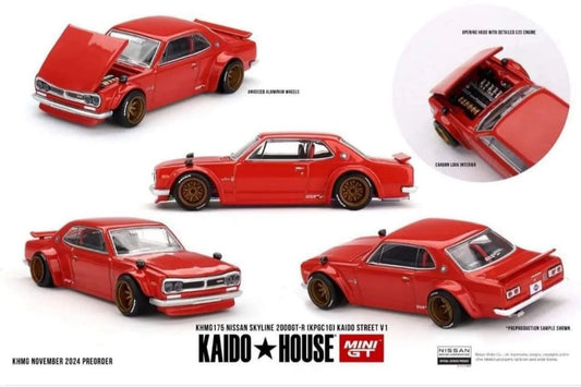 (Pre-Order) (KHMG175) - Nissan Skyline 2000GT-R Kaido Street V1 (red)